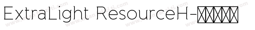 ExtraLight ResourceH字体转换